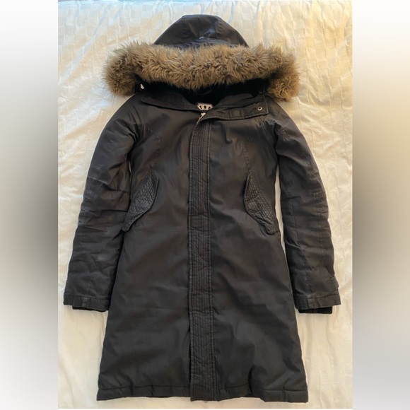 TNA Jackets & Blazers - Black TNA Summit Parka Jacket with detachable faux fur trim XS